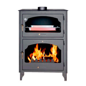 Estufa de leña MEDINA CON HORNO de ALUMETAL JOYMA